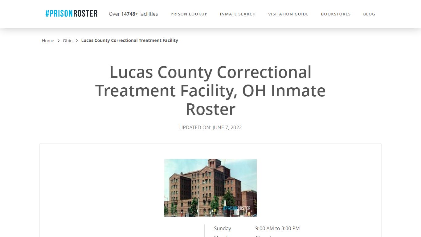 Lucas County Correctional Treatment Facility, OH Inmate Roster