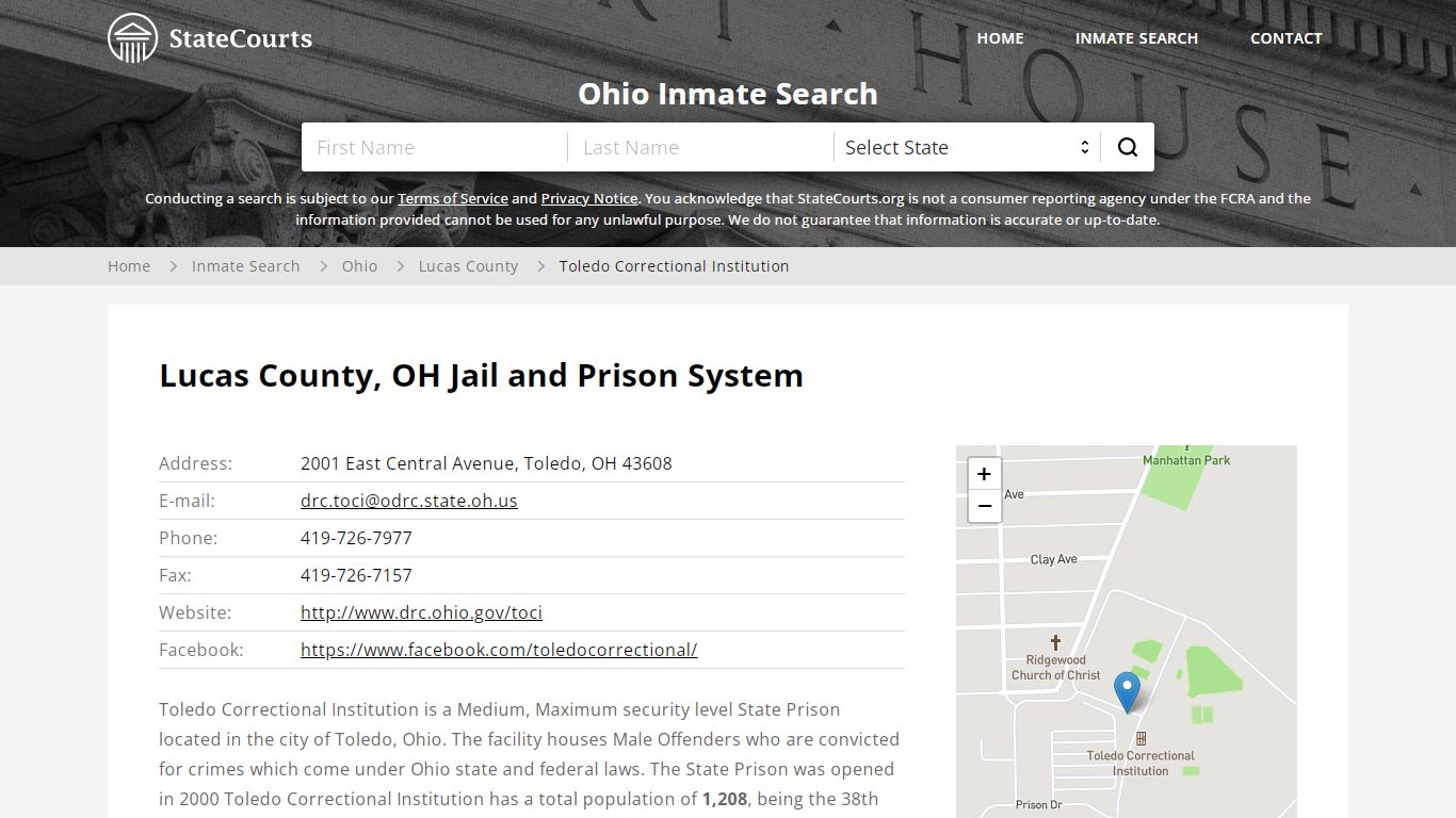 Toledo Correctional Institution Inmate Records Search ...